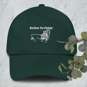 Rather Be Fishin&#39; Hat, Hat for Dad, Dad Hat, Dad Fishing Hat, Fishing Gift, Gift for Him, Fishing Lover, Fishing Gift, Father&#39;s Day Gift,
