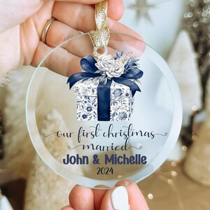 First Christmas Married Ornament,Mr Mrs Ornament,Personalized Wedding Gift,Newlywed Christmas Gift,Our First Christmas Ornament,wedding gift