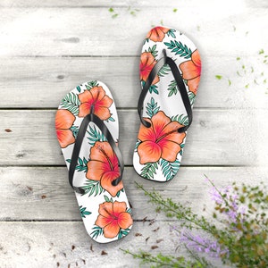 Hawaiian Flip Flops, Flip Flops for Summer, Summer Vacation Shoes, Shoes for going on Vacation, Sandals for Summer, Sandals for Hawaii