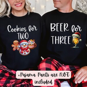 Christmas Pajamas Couple Christmas Pregnancy Announcement Baby Reveal Funny Matching Parent Tee Xmas Pregnant Mom Maternity Gift Adult Humor