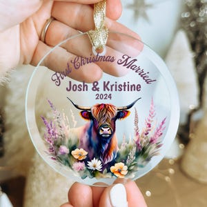 First Christmas Married Ornament,Mr Mrs Ornament,Personalized Wedding Gift,Newlywed Christmas Gift,Our First Christmas Ornament,wedding gift