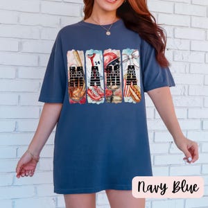 Chemise de maman de baseball personnalisée, chemise de maman de baseball surdimensionnée, chemise de numéro de baseball personnalisée, cadeau de baseball, t-shirt de fan de baseball, t-shirt de maman de sport