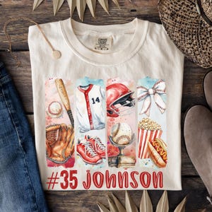 Chemise de maman de baseball personnalisée, chemise de maman de baseball surdimensionnée, chemise de numéro de baseball personnalisée, cadeau de baseball, t-shirt de fan de baseball, t-shirt de maman de sport