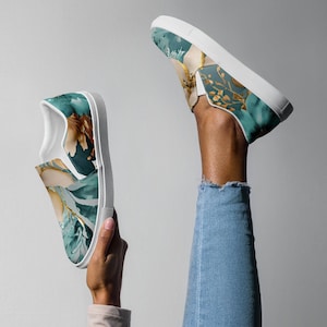 Women’s slip-on canvas shoes, Flower Canvas Slip on, Slip on Shoes for Women, Canvas Shoes for Women, Canvas Shoes, Canvas Slip-ons,