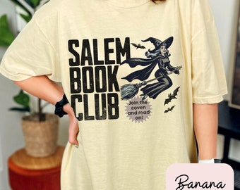 Salem book love Shirt,Bookish Halloween Tee,Spooky Book Lover Shirt,Salem Witches,Spooky Season Ghost Skeleton Shirt Thriller Reader