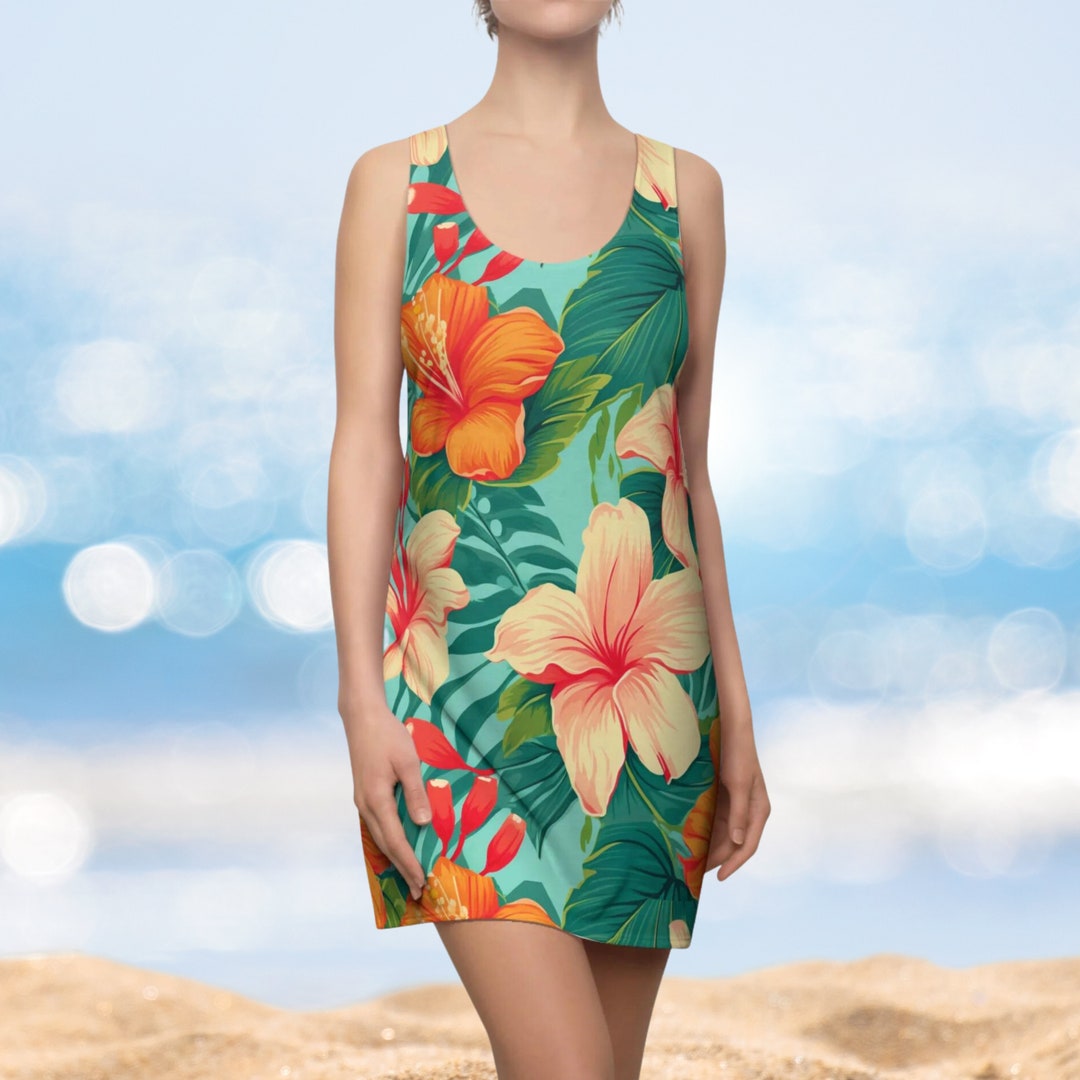Hawaiian Dress, Dress for the Beach, Dress for Summer, Summer Hawaiian ...