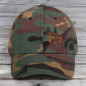 Eat Elk, Elk Hunter, Hunting Hat, Hat for him, Hat for Her, Go Hunting, Father&#39;s Day, Hunting Gift, Dad Hat, Hat for Dad, Cute Hunting Gift