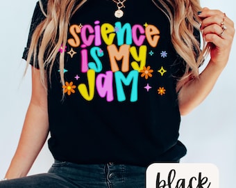 Preppy Science Is My Jam Comfort Colors Shirt,Biology Teacher Shirt,science teacher shirt,teacher appreciation gift,Chemistry Teacher Shirt