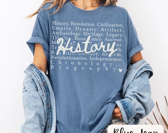 History Words Comfort Colors Teacher Shirt,history teacher shirt,social studies shirt,history shirt,history teacher gift,history tee
