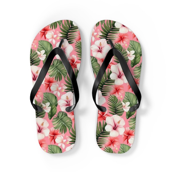 Flower Flip Flops - Etsy