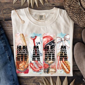 Chemise de maman de baseball personnalisée, chemise de maman de baseball surdimensionnée, chemise de numéro de baseball personnalisée, cadeau de baseball, t-shirt de fan de baseball, t-shirt de maman de sport