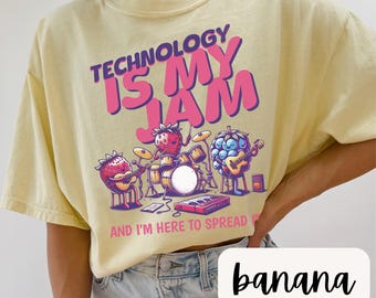 Technology Is My Jam Technology Teacher Shirt,Tech Shirt,Computer Teacher Shirt, Computer Engineer Tee, Technology Lover, Gift For Engineers