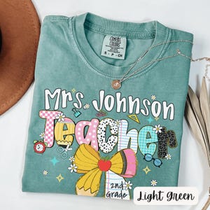 Personalized Teacher Name Shirt, Custom Teacher Gift, Back to School T-Shirt, Teacher Team Shirts, Comfort Colors Teacher TShirt, Trendy Tee
