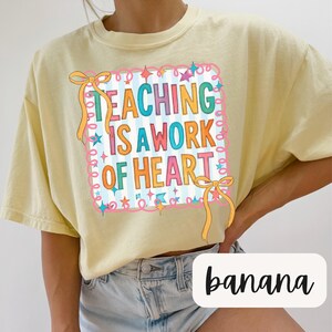 Comfort Colors Teacher Shirt Cute Teacher Gift Preppy Coquette Teacher Tee Gift for Teacher Teaching Shirt Teacher Appreciation Gift