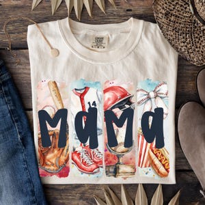 Chemise de maman de baseball personnalisée, chemise de maman de baseball surdimensionnée, chemise de numéro de baseball personnalisée, cadeau de baseball, t-shirt de fan de baseball, t-shirt de maman de sport