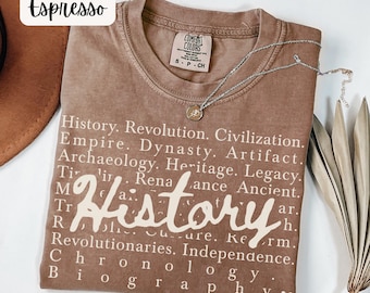 History Words Comfort Colors Teacher Shirt,history teacher shirt,social studies shirt,history shirt,history teacher gift,history tee