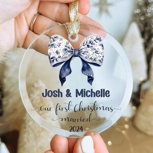 First Christmas Married Ornament,Mr Mrs Ornament,Personalized Wedding Gift,Newlywed Christmas Gift,Our First Christmas Ornament,wedding gift