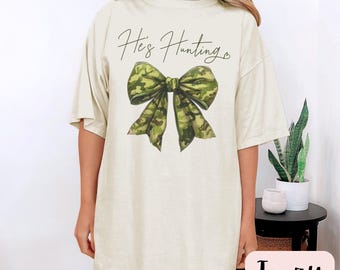 He's Hunting Shirt,He's Hunting,Hunting Wife Shirt,Duck & Deer Season Hunter Girlfriends Hunting Lover Gift,Abandoned Hunting Wives Tshirt