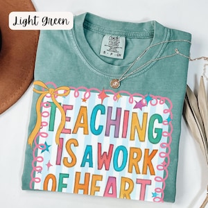 Comfort Colors Teacher Shirt Cute Teacher Gift Preppy Coquette Teacher Tee Gift for Teacher Teaching Shirt Teacher Appreciation Gift