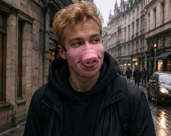 Funny Half Face Mask | Weird Mouth Costume Mask | Prank Party Mask | Novelty Disguise Mask | Halloween Cosplay Prop