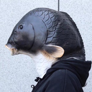 Handmade animal masks Fish head masks Hand cut rubber masks Funny masks Latex masks Mermaid monster image 3