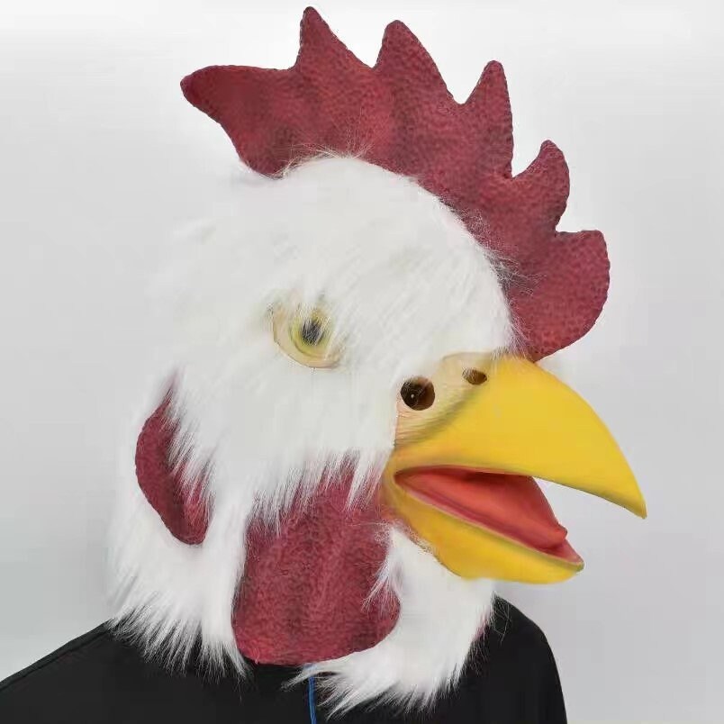 Plush Rooster Mask Latex Mask Animal Mask Handmade Mask - Etsy