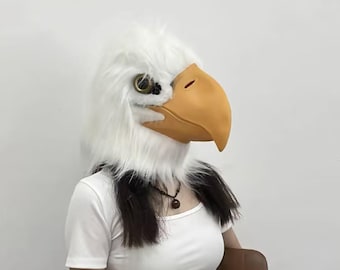 Handmade eagle mask Hand-cut rubber mask Animal mask Latex mask
