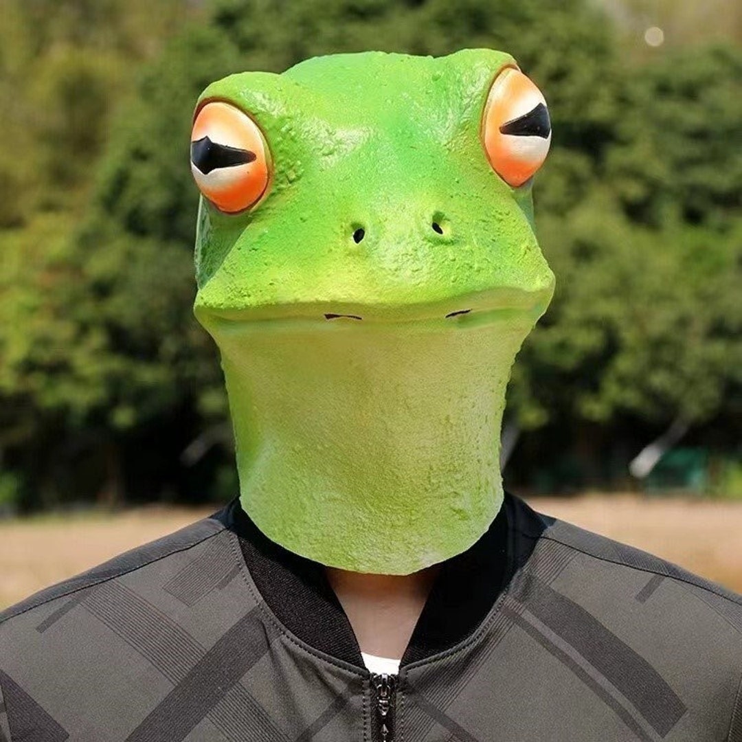 Handmade Masks Frog Masks Hand Cut Rubber Latex Masks Etsy