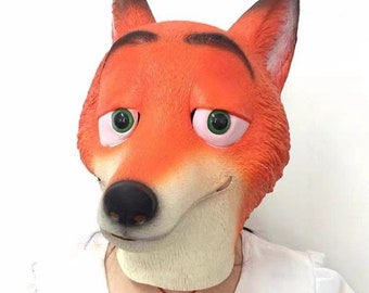 Animal City Fox Mask Animal Mask Latex Animal Mask