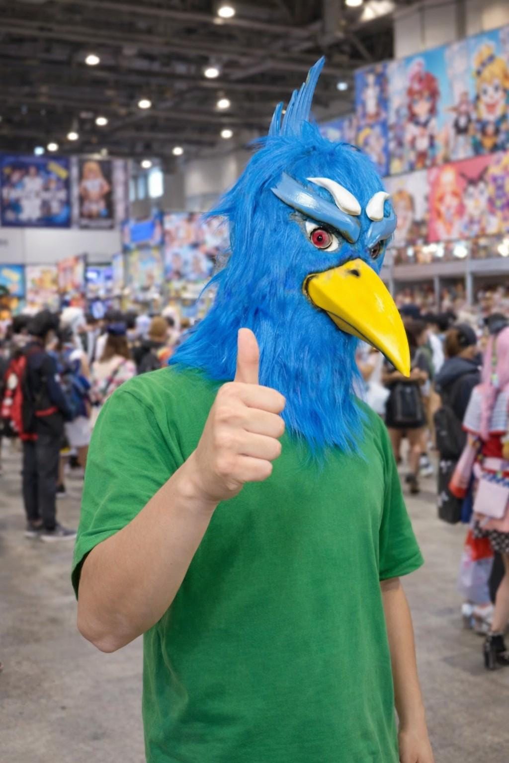 Subaku Mask Sunraku Inspired Cosplay Mask, Custom Handmade Blue Bird Mask, EVA ...