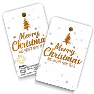 Emasin Rundform Goldbarren als Merry Christmas Geschenkbarren 0,01 Gramm 0,025 Gramm und 0,05 Gramm