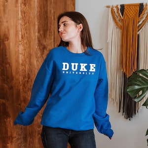 Duke University Sweatshirt, Oversized Duke College Hoodie, Duke Sweater, Mike Krzyzewski Duke Blue Devils Hoodie, Coach K Sweater