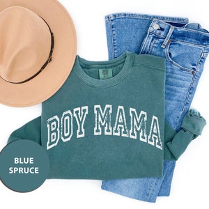 Comfort Colors Vintage Boy Mama Sweatshirt, Mothers Day Crewneck Sweatshirt, Mom and Me Sweatshirt, Gift for Mama ,Best Mom Mothers Day Gift