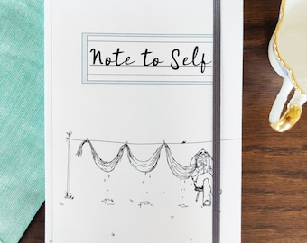 Note to Self Notebook | A5 Notebook, Lined Paper, 192 Pages, Notebook for Work, Journal for Birthday, Notebook for Him, Notes Journal