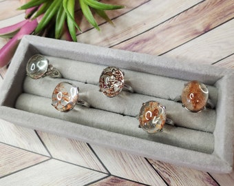 Natural Garden Quartz Crystal Stone Ring