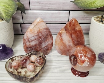 Fire Quartz Crystal Stone Set