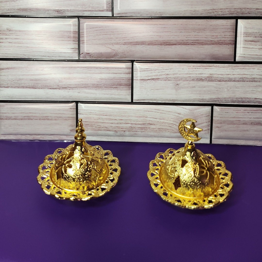 Gold Brass Cone Incense Burner/holder Etsy