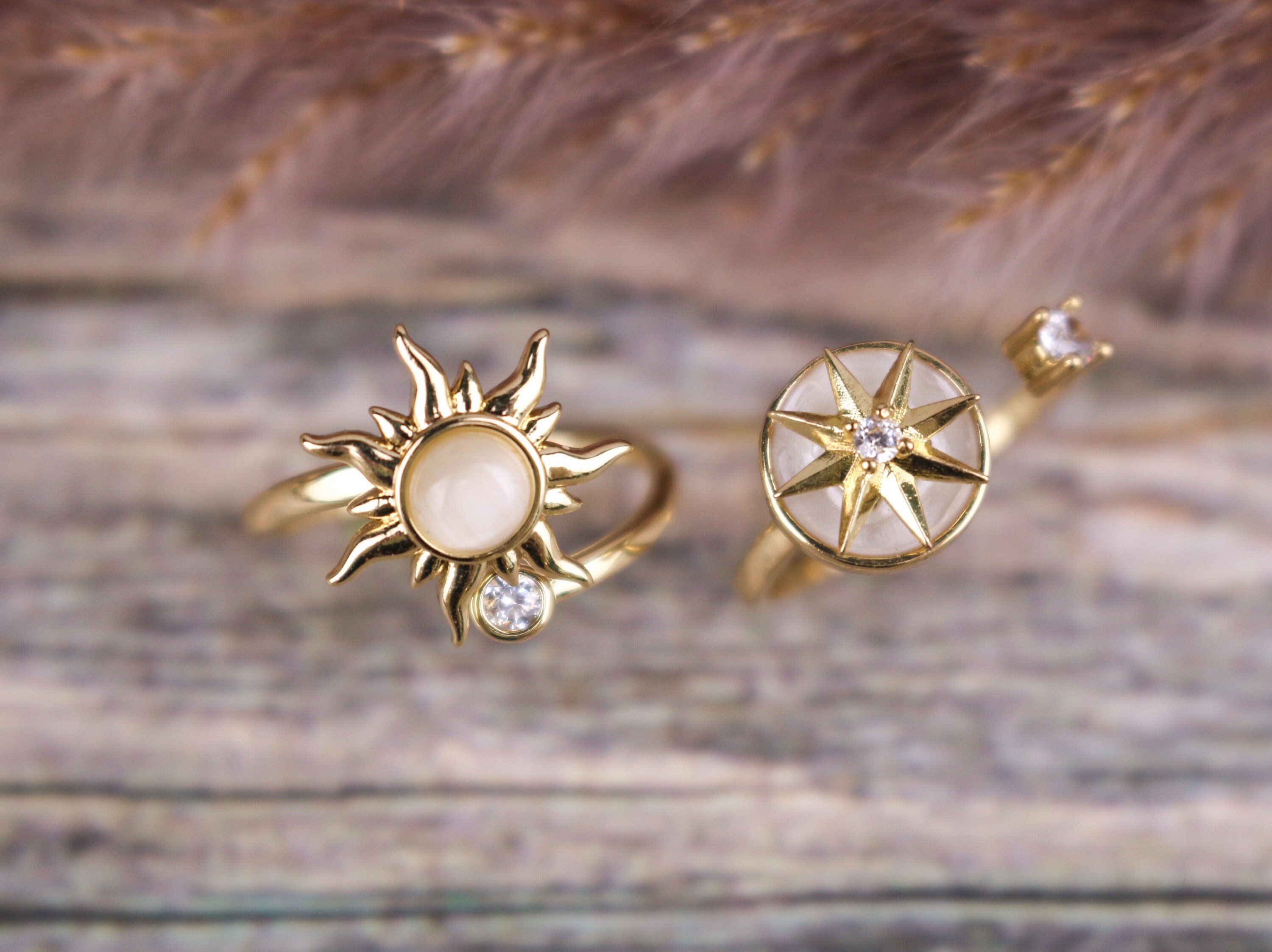 Fidget Ring Gold Anxiety Rings Adjustable Spinner Jewelry Etsy