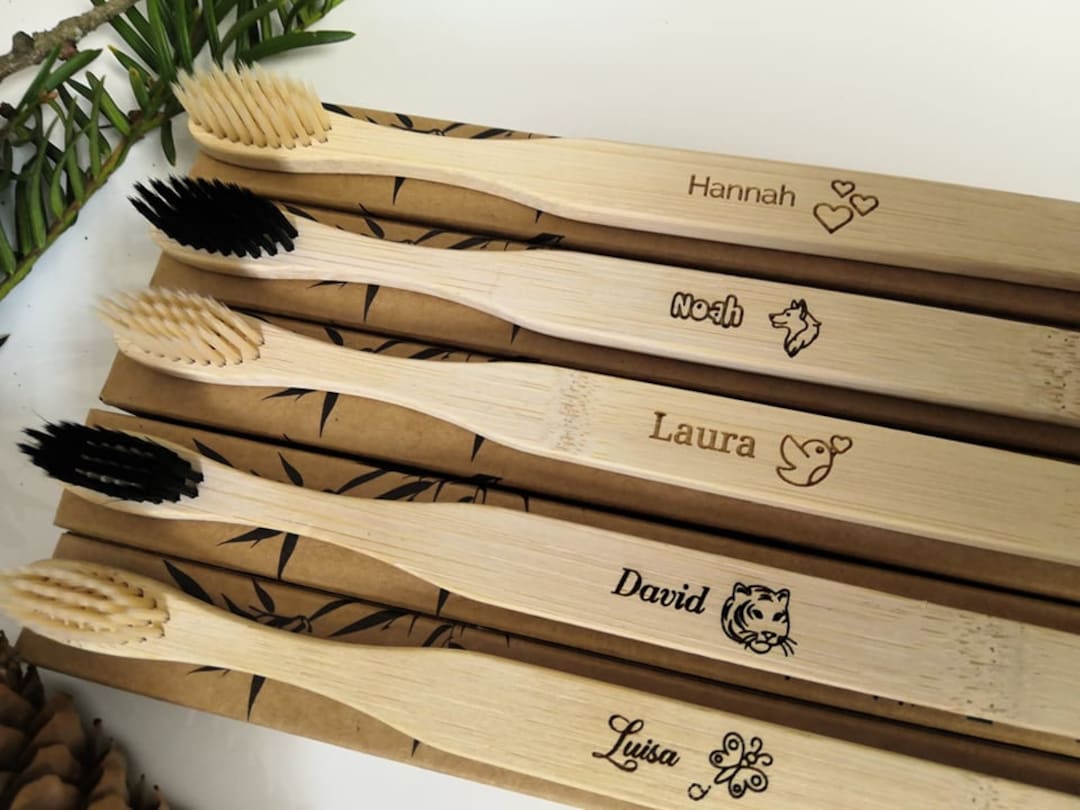 Personalized Bamboo Toothbrush - Etsy