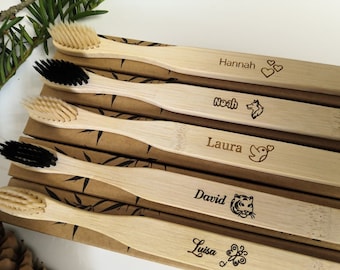 Personalized bamboo toothbrush