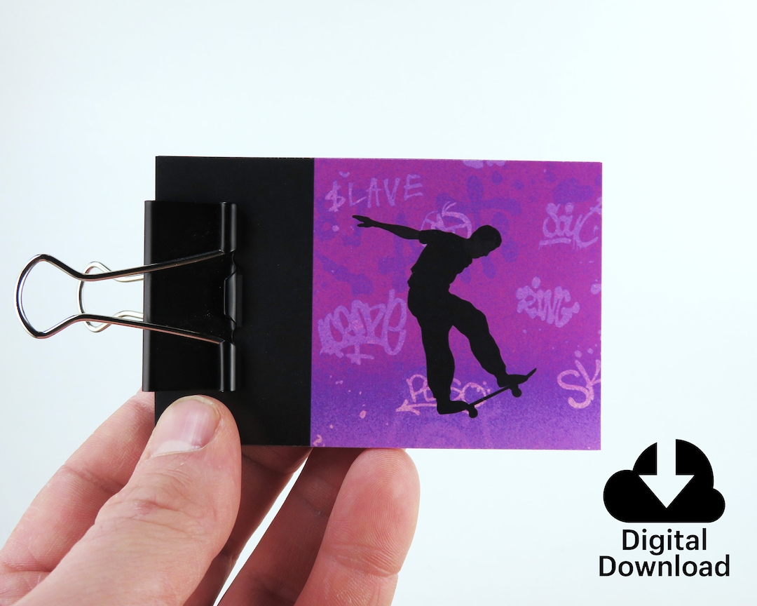 SKATEBOARD Flipbook DIY Flip Book Animation (Download Now) Etsy