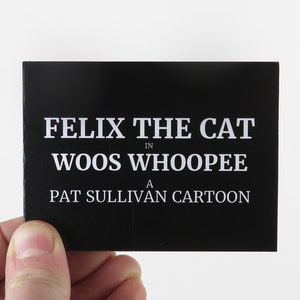 FLIPBOOK "Felix the Cat", Woos Whoopee, Public Domain Animation, Geanimeerd flipbook, Vintage tekenfilm