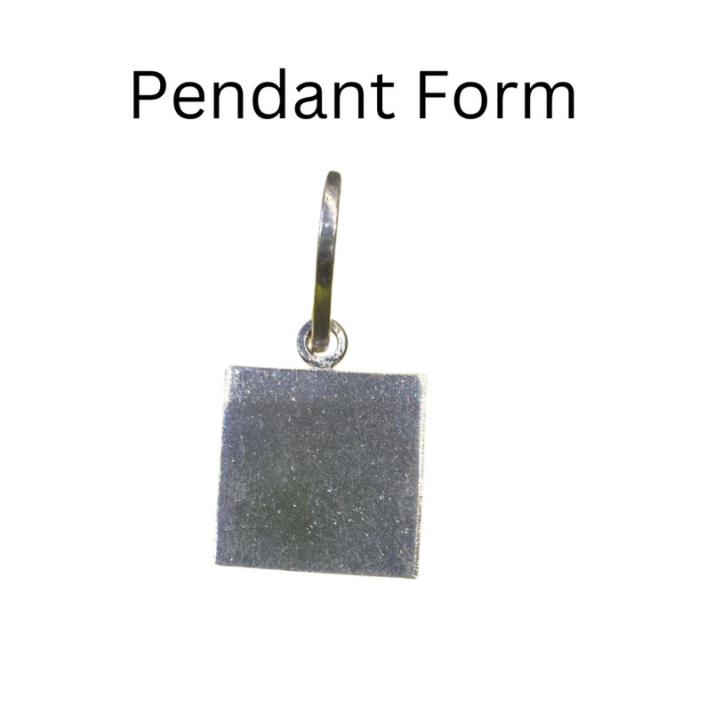 Square Piece of Pure Solid Silver for Astrology Remedies Get rid of Rahu's ill effects Square Pendant