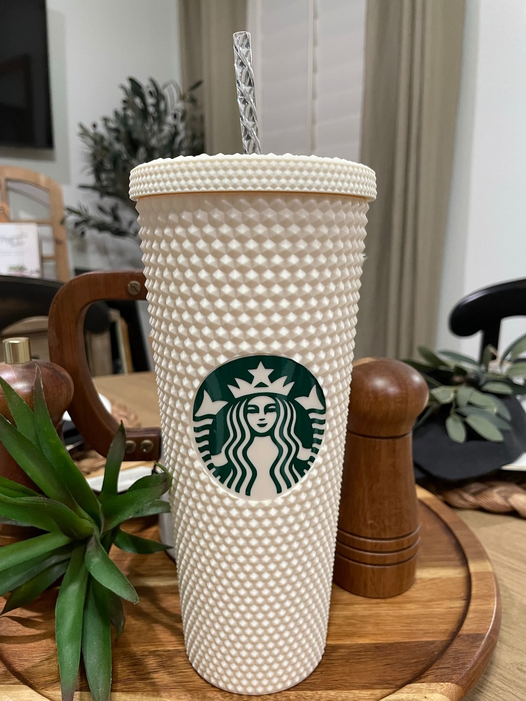 24oz Starbucks Inspired Textured Studded Double Wall Tumbler With Lid