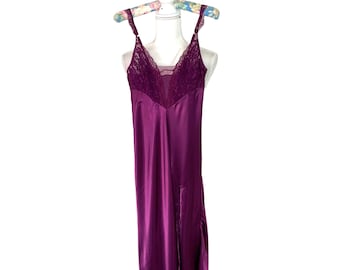 Victoria’s Secret Slip Nightgown Womens Vintage Size Small S Gold Label Satiny