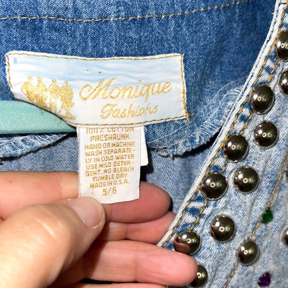 Monique Fashions Shirt Size 6 Womens Vintage Acid… - image 4