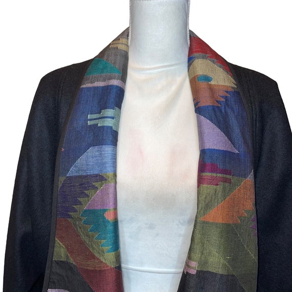Vintage Womens Jacket Size Medium Open Front Art … - image 5
