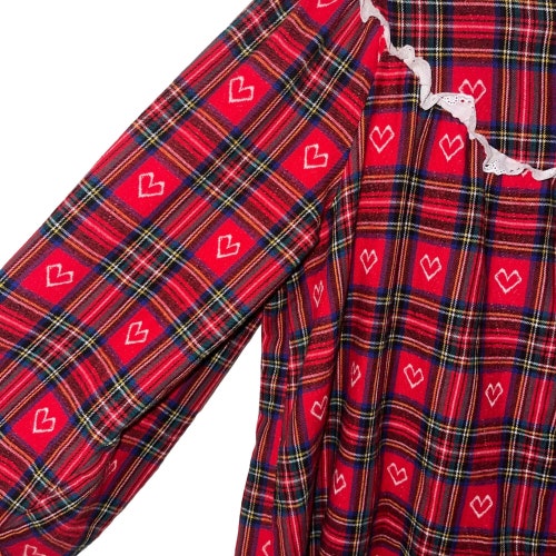 Lanz Of Salzburg By Eileen West Womens shops Nightgown Medium Vintage Plaid Flannel
