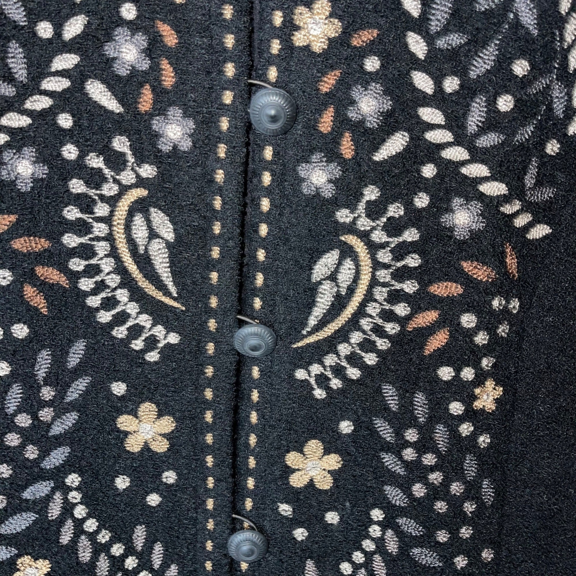 古着　Linea by Louis Dell'Olio シルバー　メタリックXL Vintage Linea by Louis Dell 'Olio Black White Wool Blazer 14