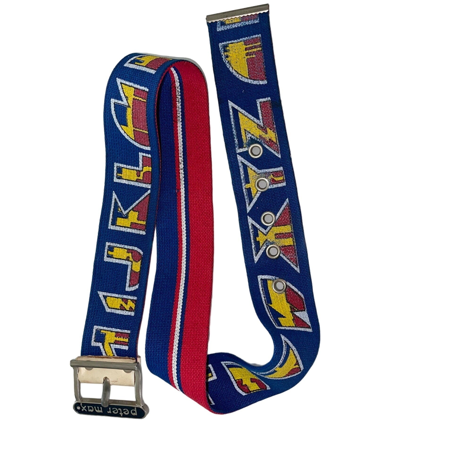 Peter Max Belt vintage 1970s pop art alphabet canvas with enamel buckle Peter Max Enamel - Etsy main image 4